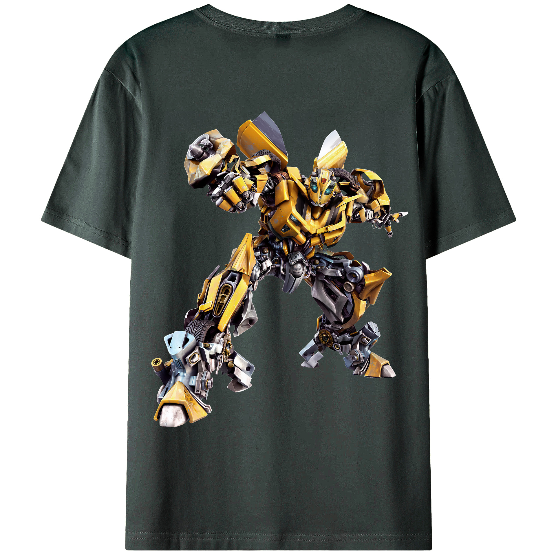 （画像用） Transformers トランスフォーマー 綿100％ メンズ半袖Tシャツ（バックプリント） 通気性